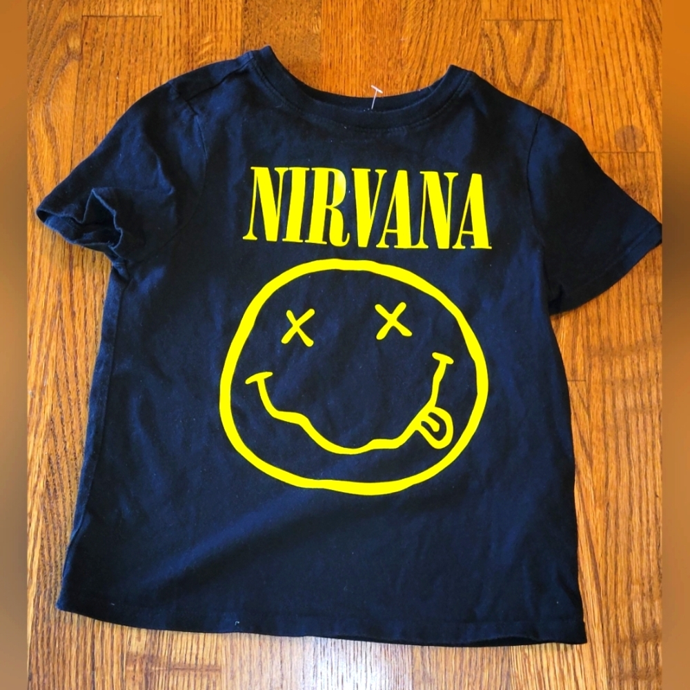 NIRVANA Black and Yellow Short Sleeve Tee Size 4T
